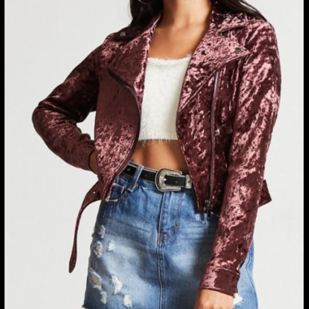 Purple velvet jacket